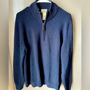 L.L. Bean quarter zip men’s navy sweater
